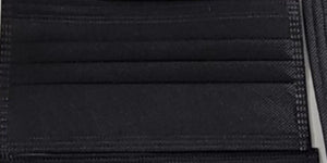 Adults black disposable 3 ply masks black mask 50 pieces breathable ear loop