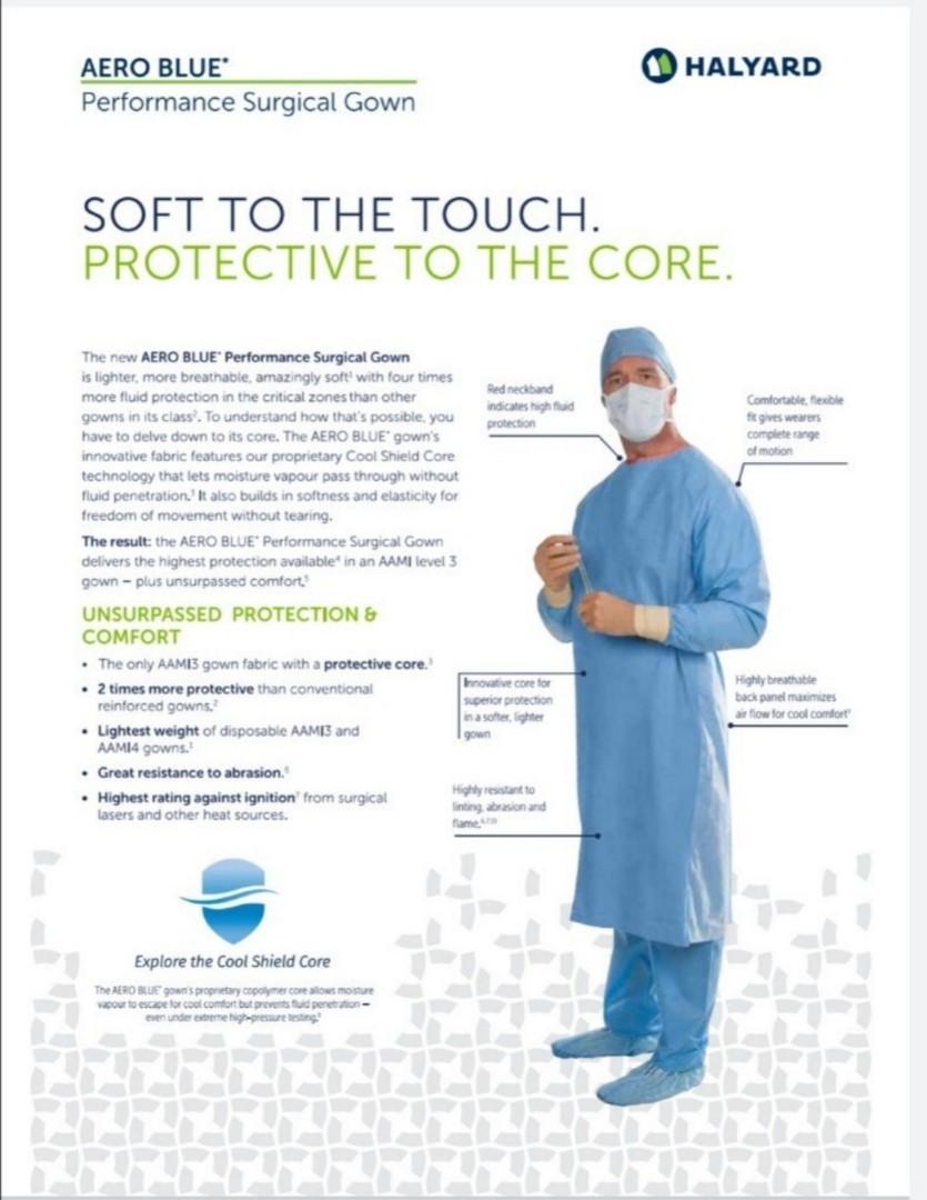 AERO BLUE Performance Surgical gown  HALYARD